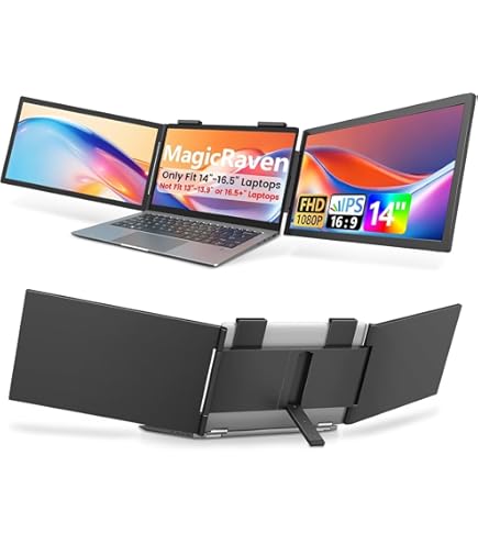 Laptop Screen Extender Portable Monitor, Dual 15.6